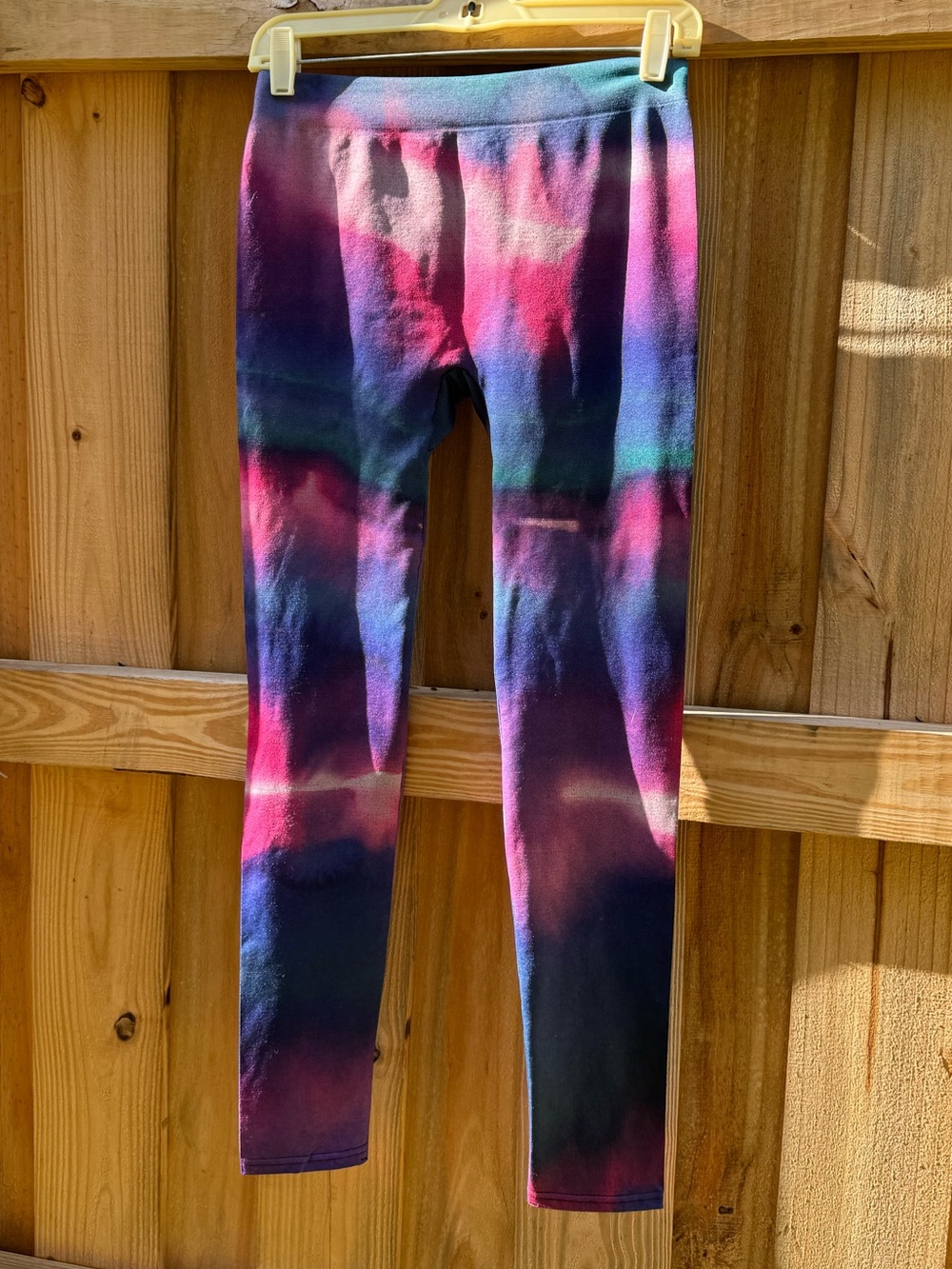No Boundaries Pink & Blue Tie-Dye Leggings